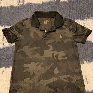 Little Boys Polo Ralph Lauren Performance Shirt Black/Gray Camouflage sz 7